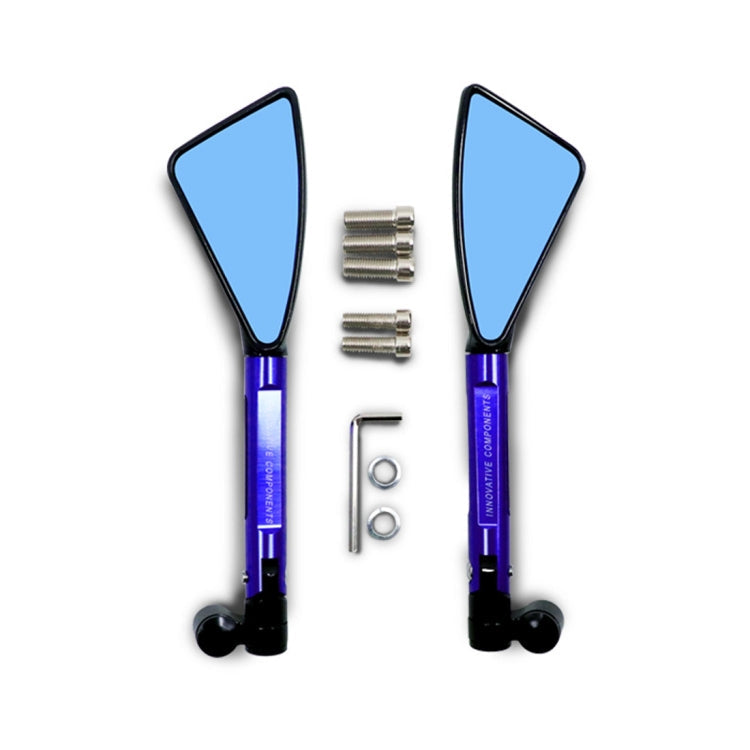 2 PCS Motorcycle Parts CNC Technology Aluminum Alloy Rearview Mirror Side Mirror(Black)