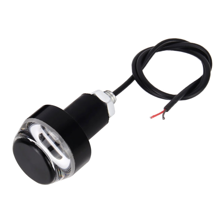 Pair Motorcycle Turn Signal Light Grip Bar Plug Strobe Side Marker End LED Handlebar Lamp