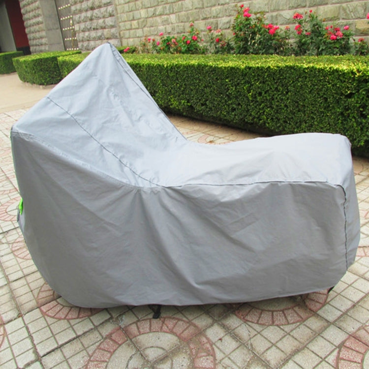 Outdoor Universal Anti-Dust Sunscreen Waterproof Electric Bike And Bike Aluminum Film Flocking Cover with Warning Strips, Fits Bike up to 1.7m(67 inch) in Length, L Size: 183x89x122cm