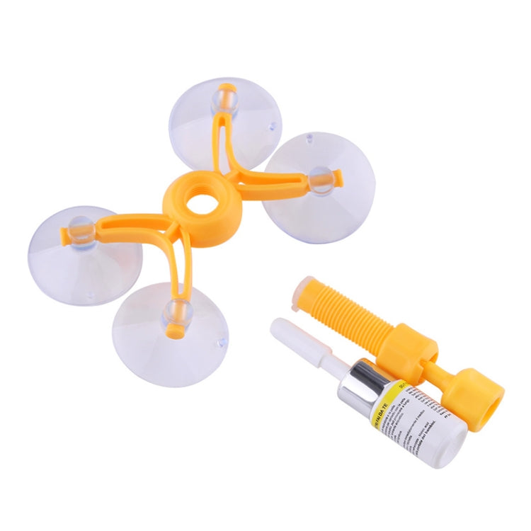 Professional Windscreen Repair Tool Paintless Dent Removal Car Window Windshield Repair Kit Chip Crack Auto Glass(Yellow)
