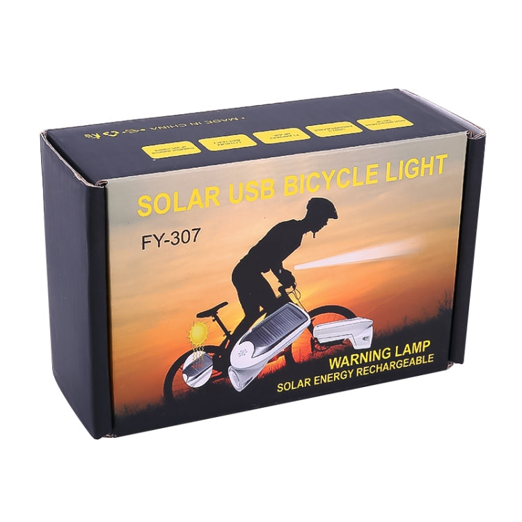 3W 240LM USB Solar Energy Motorcycle / Bicycle Front Light (Black)