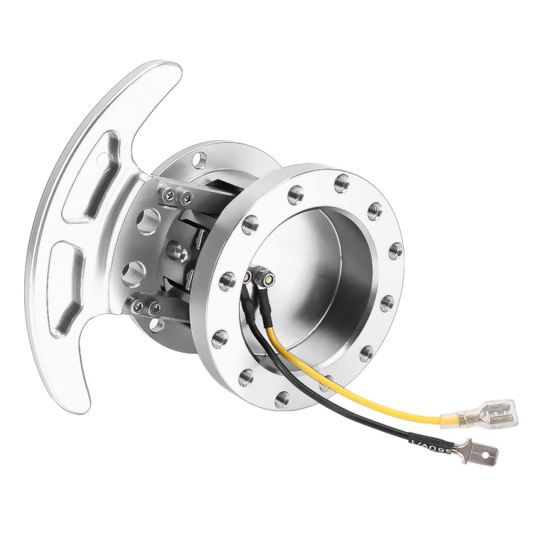 Car Tilt Racing Steering Wheel Quick Release Hub Kit Adapter Body Removable Snap Off Boss Kit(Silver)