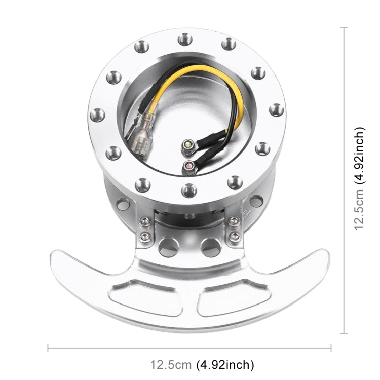Car Tilt Racing Steering Wheel Quick Release Hub Kit Adapter Body Removable Snap Off Boss Kit(Silver)