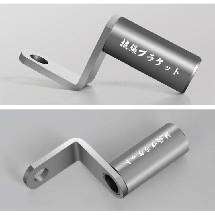 Motorcycle Rear View Mirror Aluminum Alloy Bracket(Silver Grey)