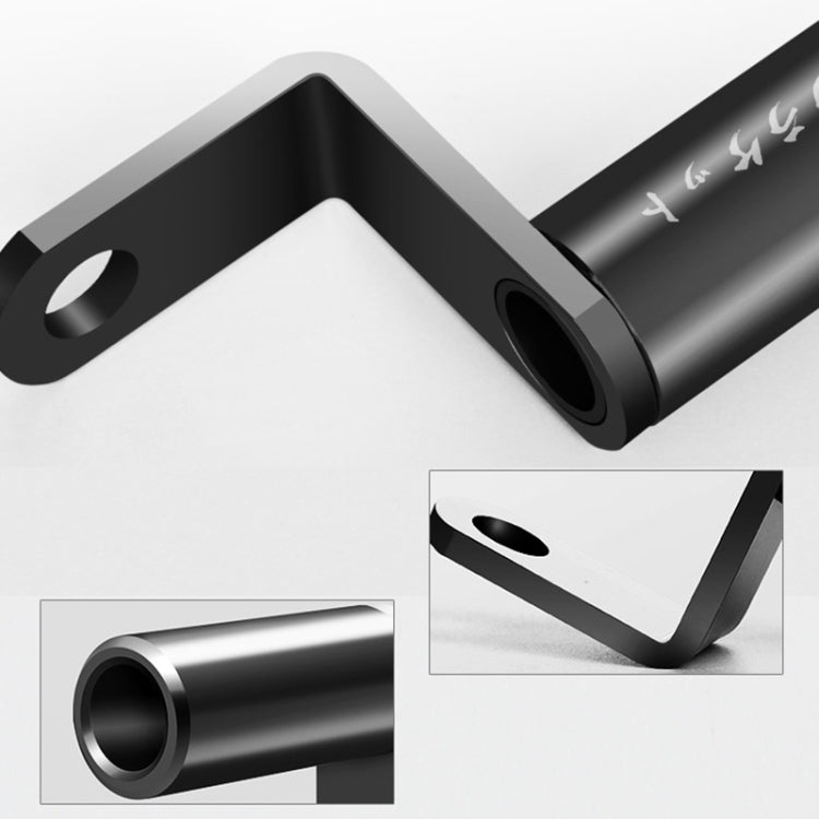 Motorcycle Rear View Mirror Aluminum Alloy Bracket(Silver Grey)