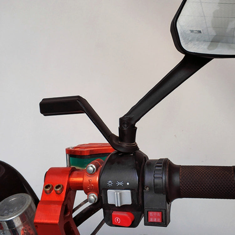 Motorcycle Rear View Mirror Aluminum Alloy Bracket(Silver Grey)
