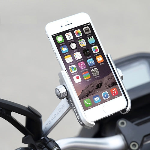 Motorcycle Rear View Mirror Aluminum Alloy Phone Bracket, Suitable for 4-6 inch Device(Black)