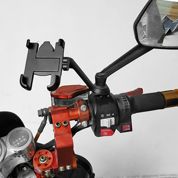 Motorcycle Rear View Mirror Aluminum Alloy Bracket, Random Color Delivery