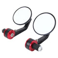 2 PCS Universal Motorcycle Round Shape  Rear View Mirror for Most Motorcycle