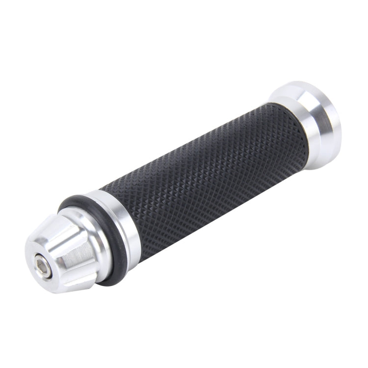 2 PCS Motorcycle Net Texture Metal Left Handle Bar Grips with Rubber Cover for Yamaha
