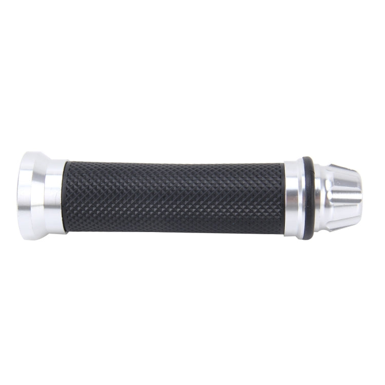 2 PCS Motorcycle Net Texture Metal Left Handle Bar Grips with Rubber Cover for Yamaha