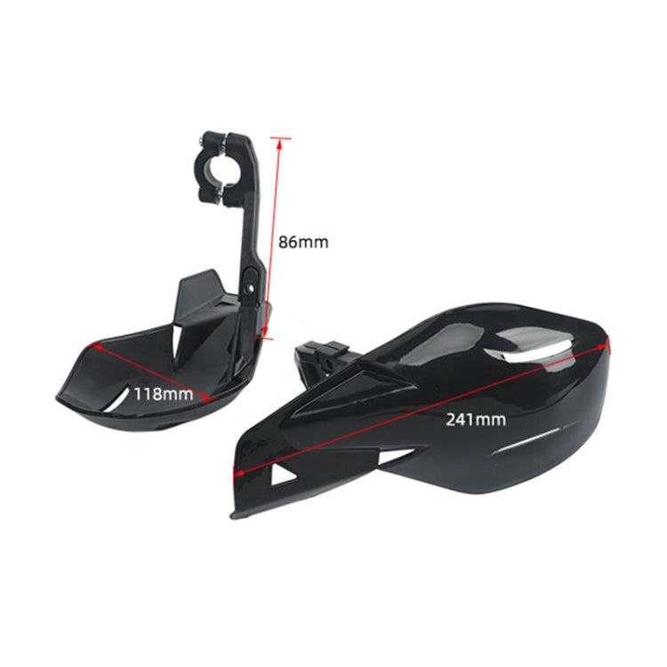 2 PCS Motorcycle Universal ABS Handle Wind-block Handguard(Black)