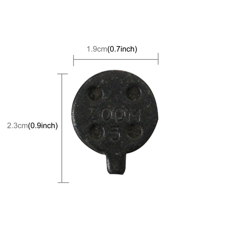 2 PCS Universal Metal Brake Disc Pads for Bike and Skateboard(Black)