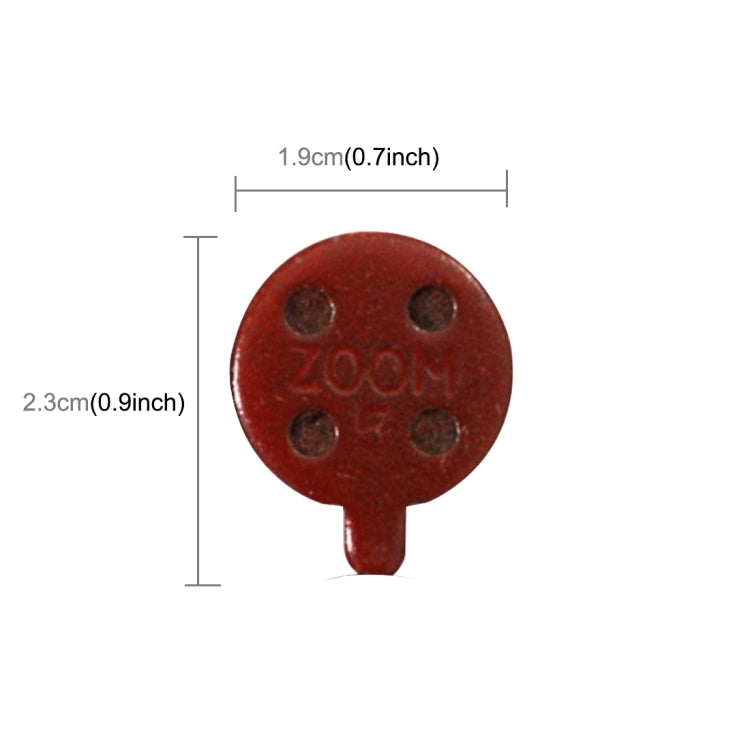 2 PCS Universal Metal Brake Disc Pads for Bike and Skateboard(Red)