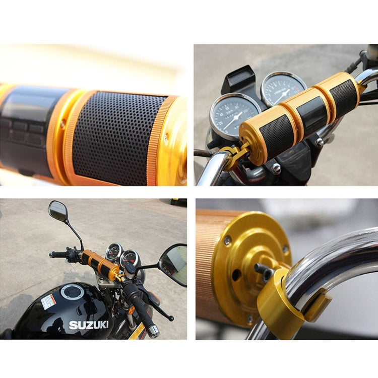 Motorcycle Waterproof Aluminum Shell Bluetooth Handle Stereo Speaker, Support BT/MP3/FM/TF(Black)