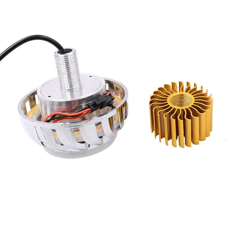 Motorcycle 30W DC 12V-85V LED Headlight Lens Built-in Whirlwind Double Aperture Angle Eyes + Devil Eye(Red Light)