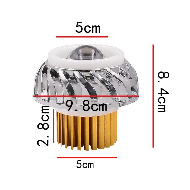 Motorcycle 30W DC 12V-85V LED Headlight Lens Built-in Whirlwind Double Aperture Angle Eyes + Devil Eye(Red Light)