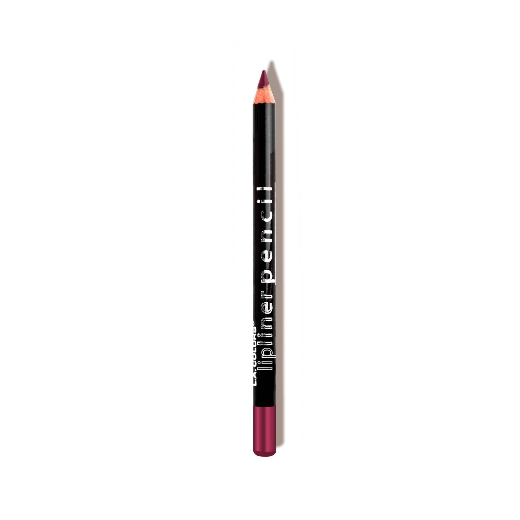 L.A. Colors Smooth Smudge Lasting Lipliner Pencil, Eggplant, 3 Pack