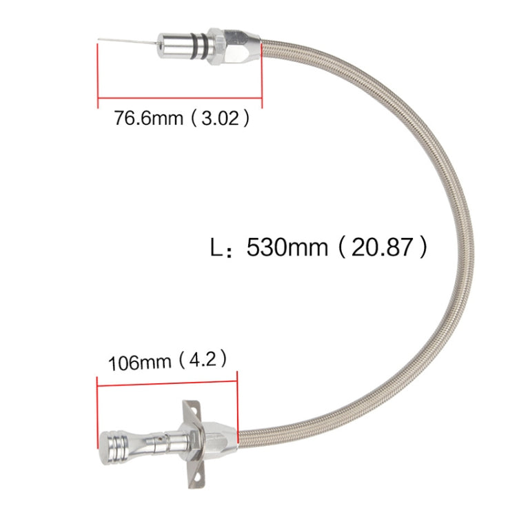 Car Flexible Stainless Transmission Gearbox Oil Dipstick 530mm Oil Measuring Rod for Chevrolet(Red)