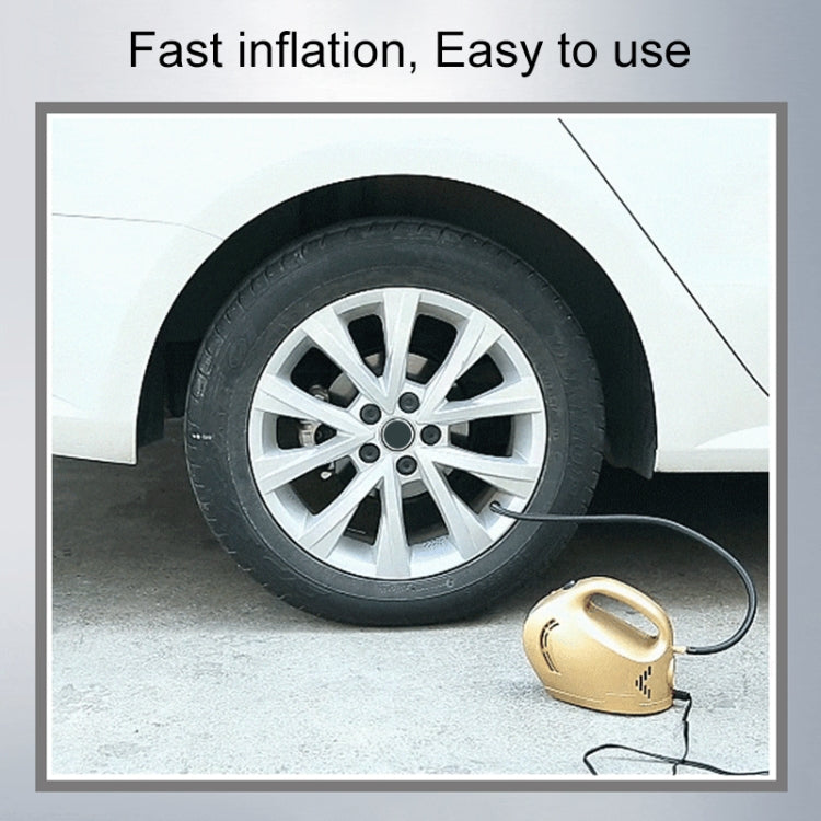 DC 12V 100W Four In One Portable  Car Tire Pump Inflatable Pump(White)