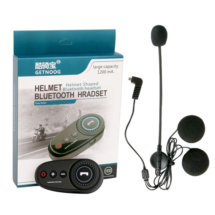 K10 Motorcycle Bluetooth Helmet Headset, Black Hard Pole Microphone