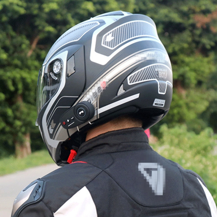 K10 Motorcycle Bluetooth Helmet Headset, Black Hard Pole Microphone