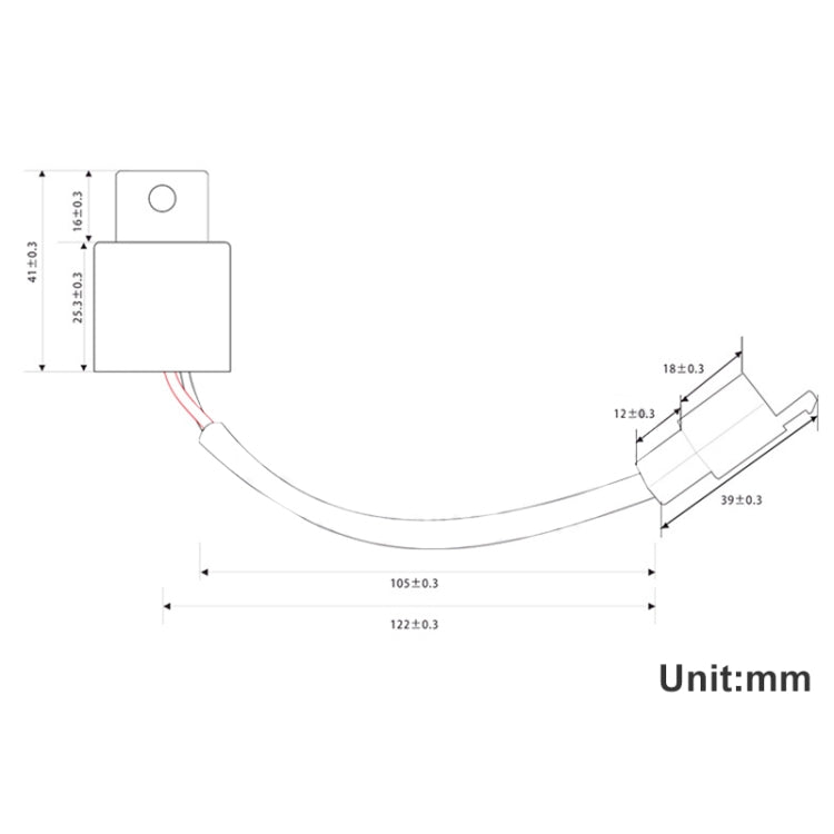 Motorcycle 2PIN with Wire Sealing Rubber Relay LED Light Control Turn Signal