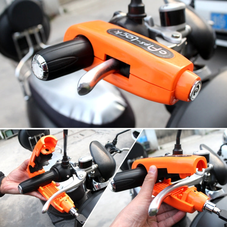 Motorcycles Handle Anti-theft Lock Horn Lock (Yellow)
