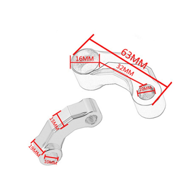 SF-YSZ-2 Mirror Code Motorcycle Modification Aluminum Alloy CNC Rearview Extension Bracket Set (Titanium Color)