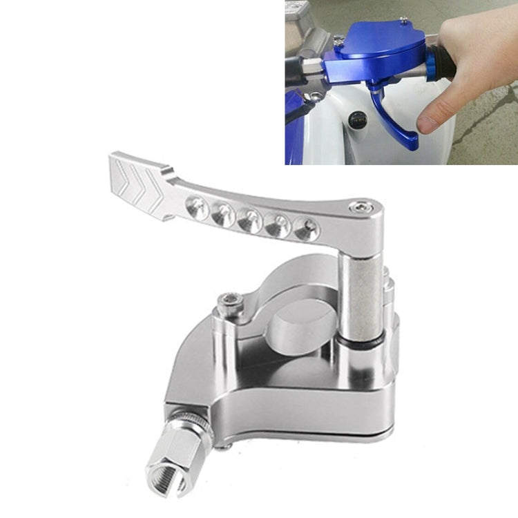 Motorcycles 7/8 Thumb Throttle Assembly Pull (Silver)