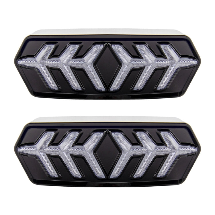 2 PCS KC670 Motorcycle Integrated Flashing Turn Signal Brake Tail Light for Honda MSX125 CBR650F CTX700(Transparent)