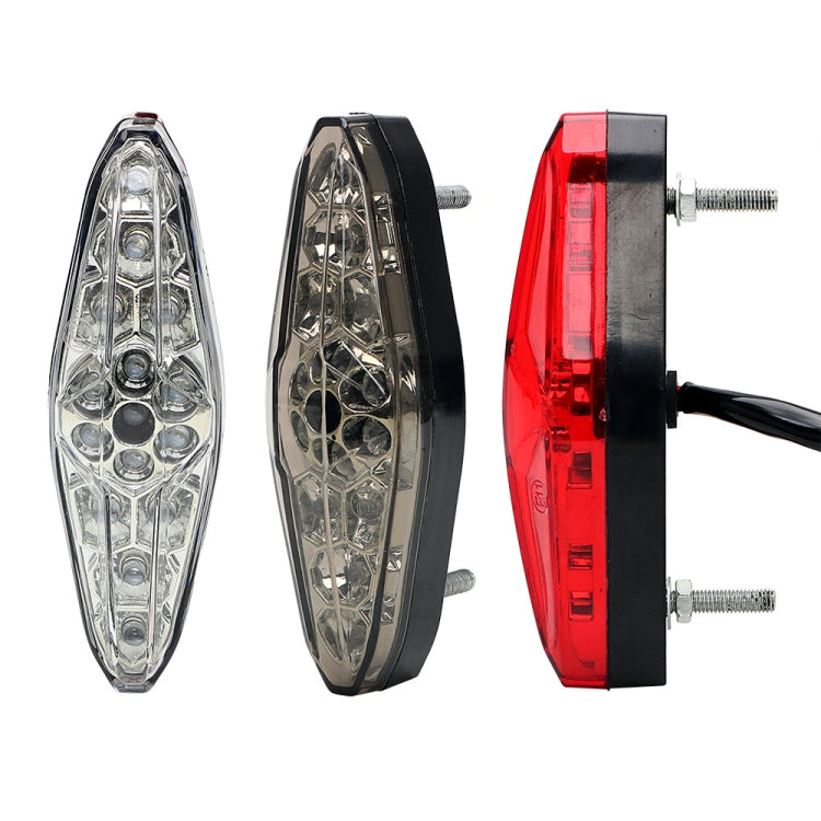 2 PCS KC-WD-NEW-3X Motorcycle LED Brake Light Running Lamp (Transparent)