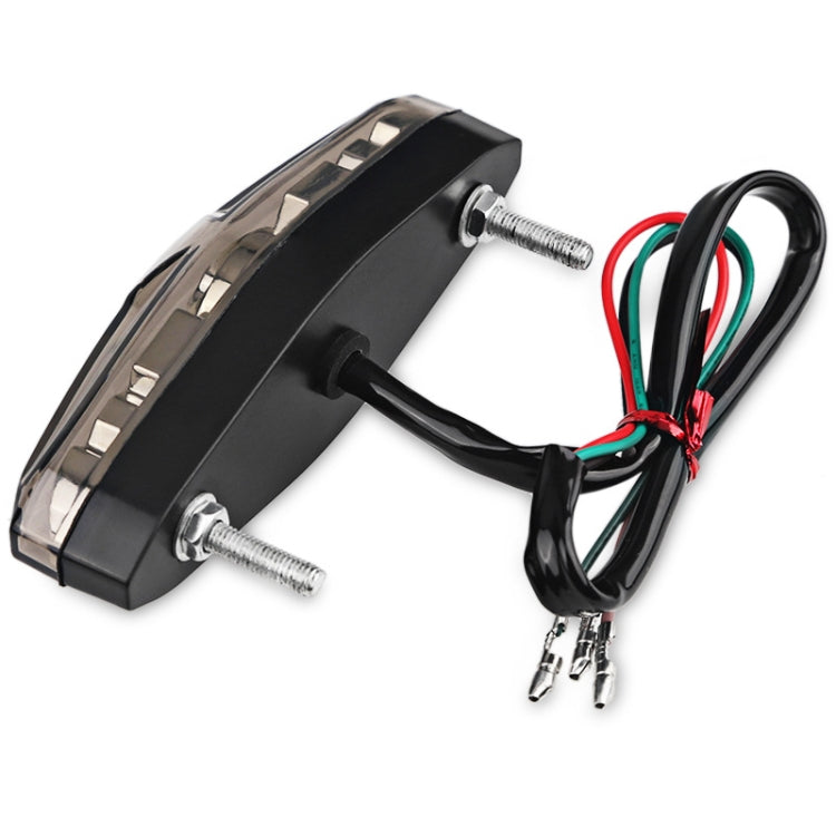 2 PCS KC-WD-NEW-3X Motorcycle LED Brake Light Running Lamp (Transparent Black)