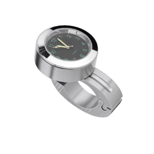 Motorcycle 22-25mm Handlebar Clock Quartz Watch with Lock (Silver)