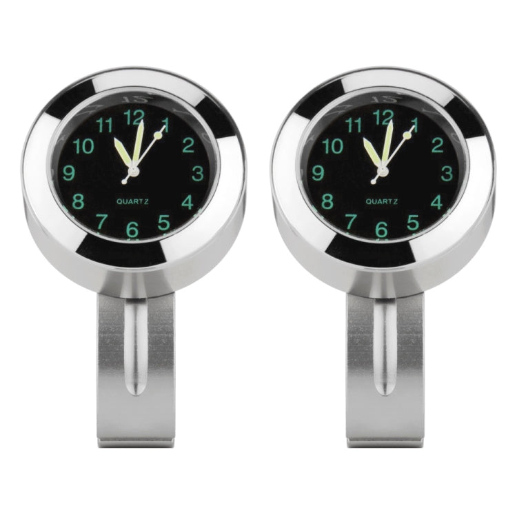 Motorcycle 22-25mm Handlebar Clock Quartz Watch with Lock (Silver)