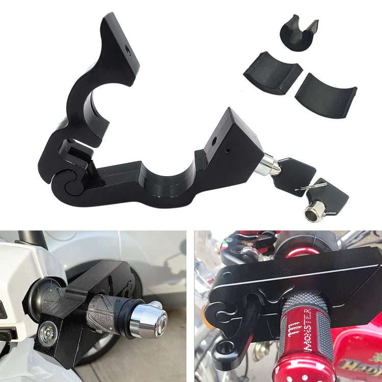 Motorcycle Aluminum Alloy Throttle Handle Lock (Black)