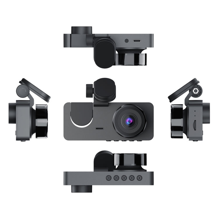 A2 Triple Lens Car Dash Camera Driving Recorder(Black)