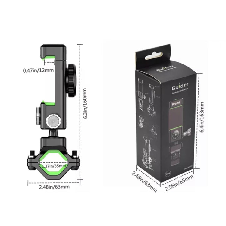 Bicycle / Motorcycle Anti-theft Anti-take Off Mobile Phone Holder without Light (Green)