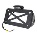 Motorcycle American Cruise Retro License Plate Holder with Light