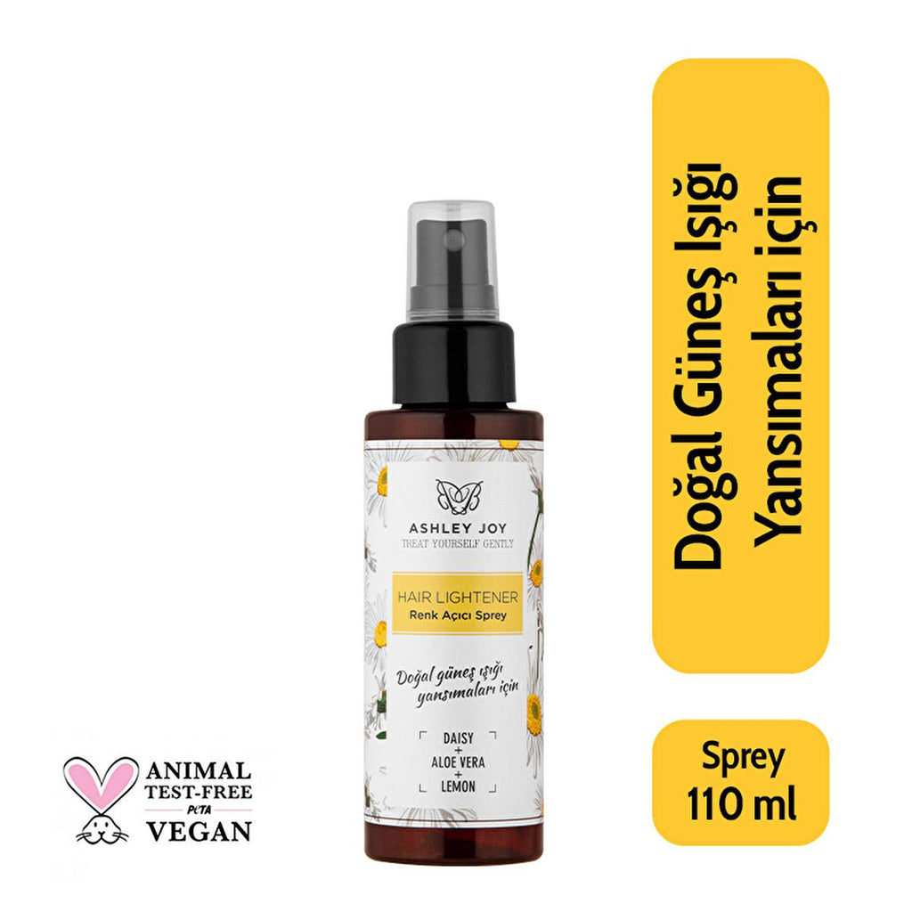 Ashley Joy Hair Lightening Spray: Natural Sun-Kissed Highlights, Chamomile & Lemon for Brown to Blonde Hair, Adds Shine & Repairs (3.72 fl oz)