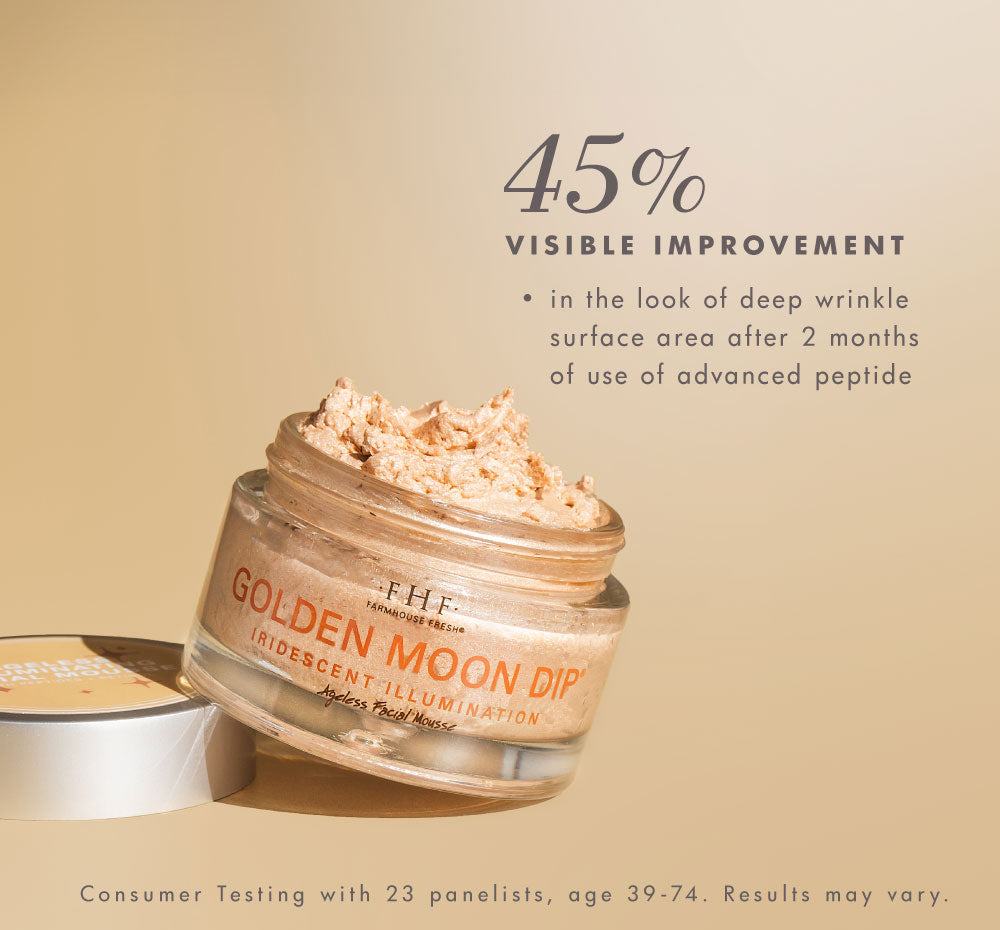 Golden Moon Dip® Illumination Mousse with Retinol + Wrinkle-Targeting Peptides | Farmhouse Fresh