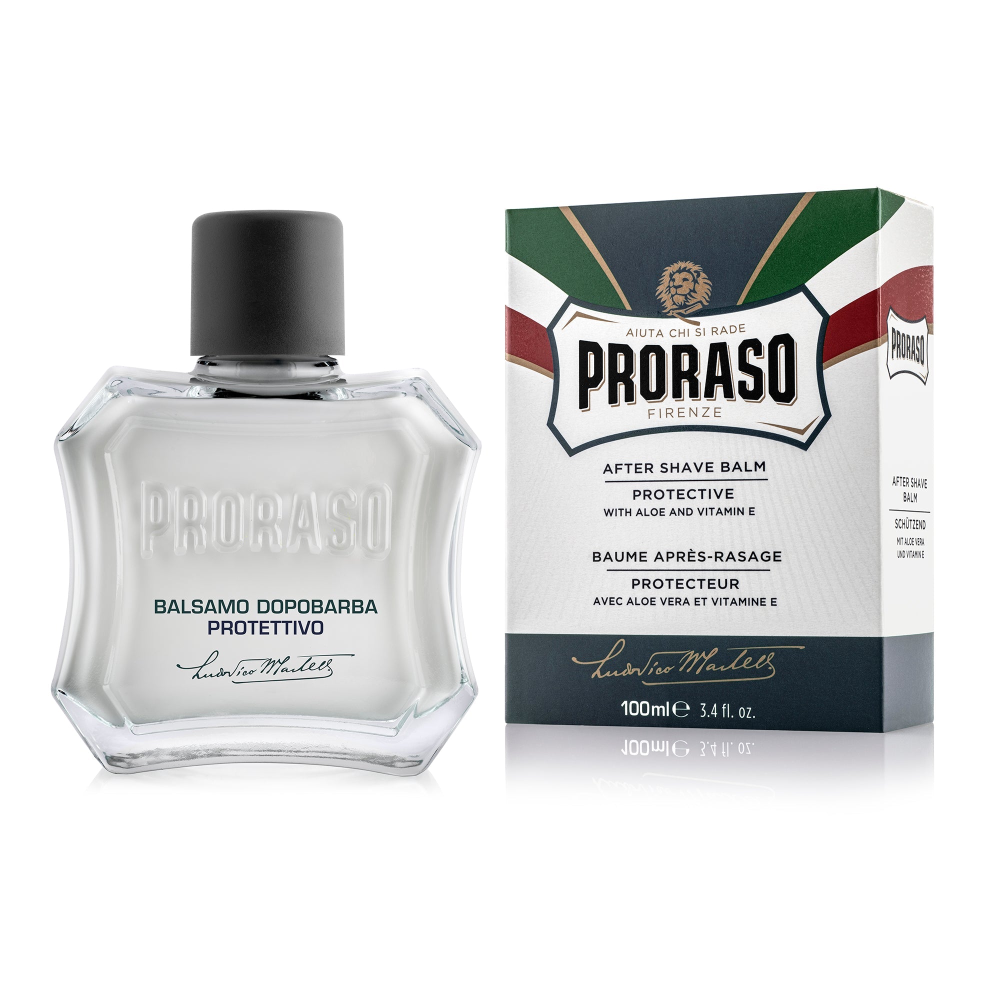 Proraso Protective And Moisturizing Aftershave Balm Aloe And Vitamin E 3.4 Oz