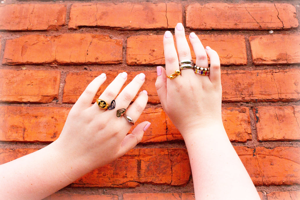Split Butterfly Titanium Ring