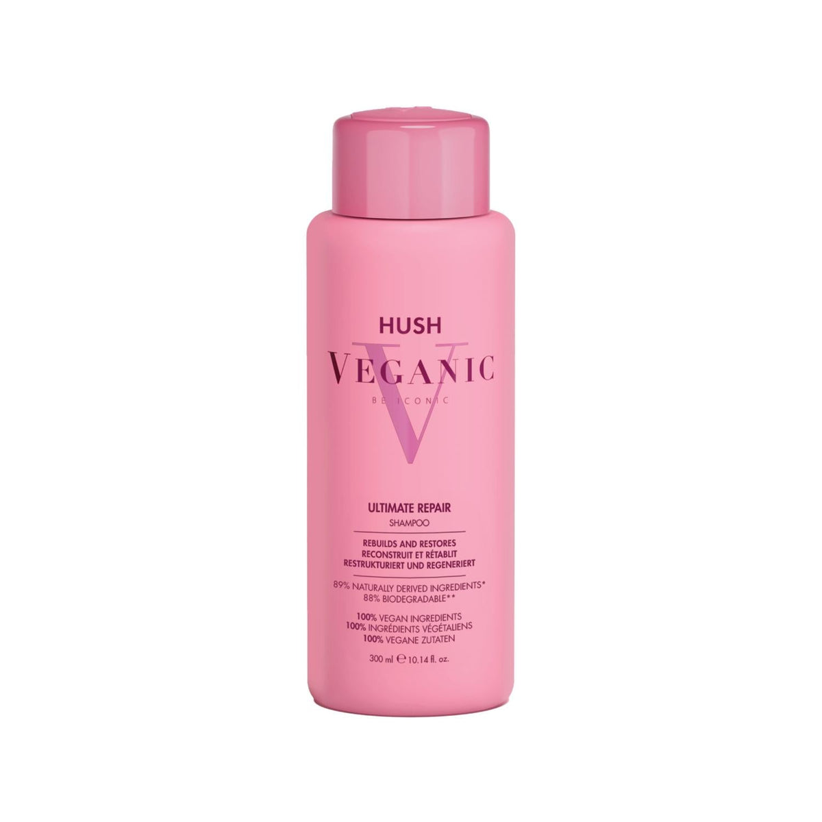 Hush Veganic Ultimate Repair Shampoo for Damaged Hair 300 ml