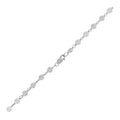 14k White Gold Bracelet with Polished Circles