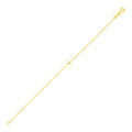 14k Yellow Gold 5 1/2 inch Childrens Bracelet with Cross