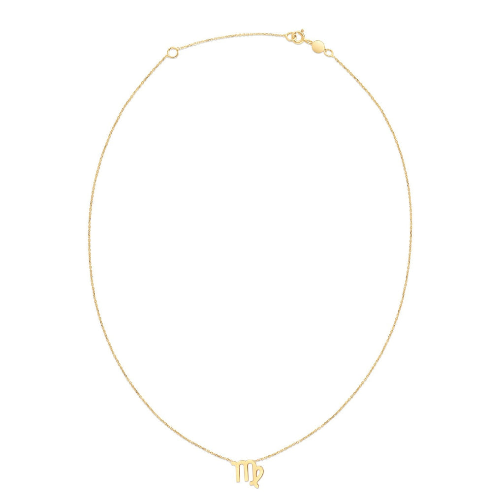 14K Yellow Gold Virgo Necklace