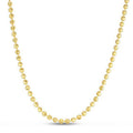 Moon Cut Bead Chain in 14k Yellow Gold (4.00 mm)