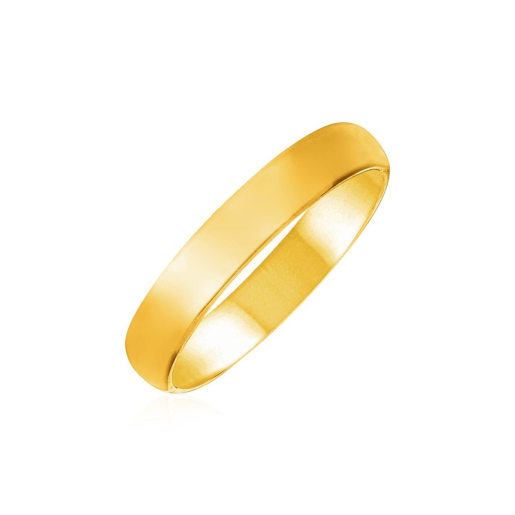 14k Yellow Gold 4mm Comfort Fit Wedding Band