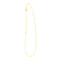 14K Yellow Gold Necklace with Dangling Hearts